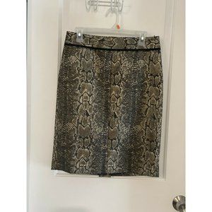 New Ann Taylor LOFT 8 METALLIC GOLD/BLACK SKIRT Pencil EVENING